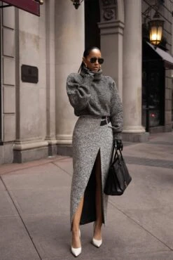 Grey Beginnings Sweater KnitTurtleneck 15 Grey Beginnings Sweater KnitTurtleneck -Jluxlabel Dress Shop LIFESTYLE JAN22023 45 1