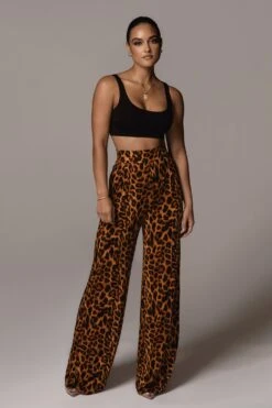 Leopard Terez Wide Leg Pant