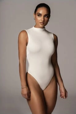 Jluxbasix Ivory Ciela High Neck Bodysuit -Jluxlabel Dress Shop PRODUCT 8 4 20 1395