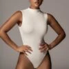Jluxbasix Ivory Ciela High Neck Bodysuit -Jluxlabel Dress Shop PRODUCT 8 4 20 1411