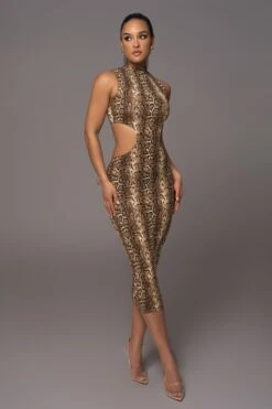 Snakeskin Dynasty Cutout Midi Dress 13 Snakeskin Dynasty Cutout Midi Dress -Jluxlabel Dress Shop PRODUCT APR112023 126
