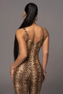Snakeskin Wild Ones Tank Jumpsuit -Jluxlabel Dress Shop PRODUCT APR112023 14
