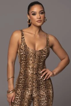 Snakeskin Wild Ones Tank Jumpsuit -Jluxlabel Dress Shop PRODUCT APR112023 17