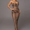 Snakeskin Make An Entrance Cowl Neck Dress -Jluxlabel Dress Shop PRODUCT APR112023 37