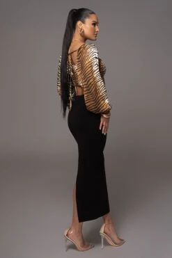 Tiger Behati Front Tie Top -Jluxlabel Dress Shop PRODUCT APR112023 89