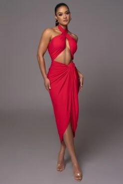 Red Sahara Dress -Jluxlabel Dress Shop PRODUCT APR112023 ASAP 1