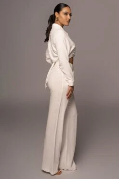 Ivory Soho Front Tied Woven Top -Jluxlabel Dress Shop PRODUCT APR152022 178