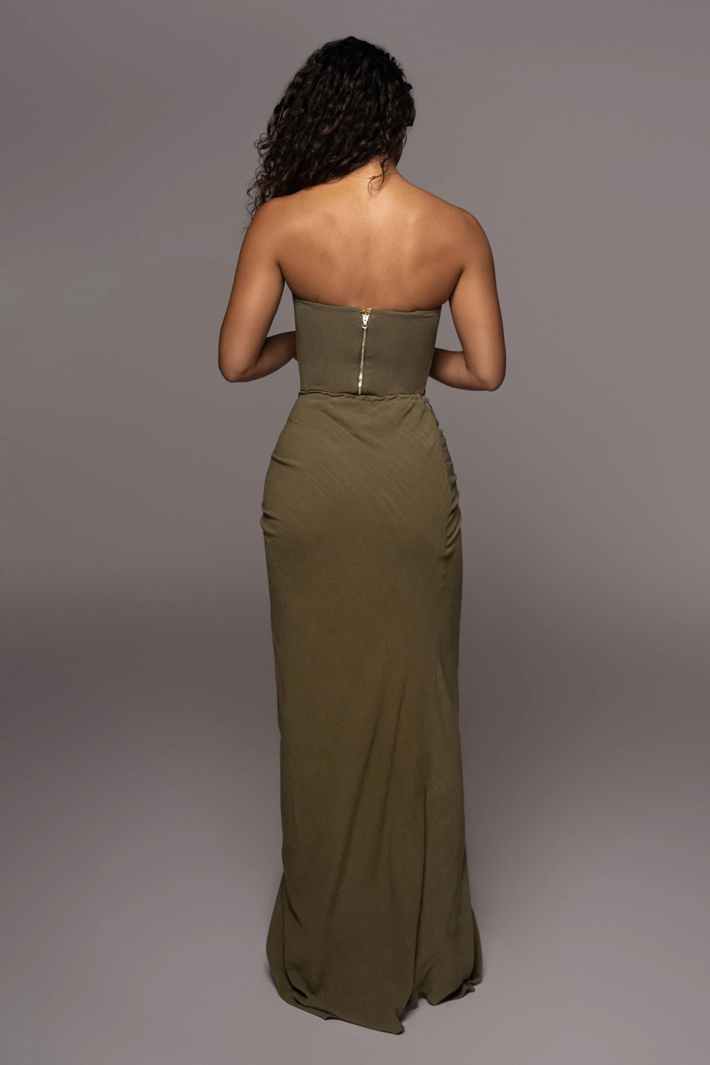 Olive Noelia Linen Slit Skirt 10 Olive Noelia Linen Slit Skirt - Image 8