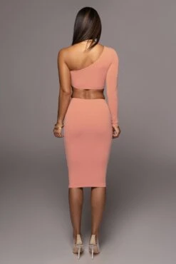 Peach Yours Truly Midi Dress -Jluxlabel Dress Shop PRODUCT AUG 10 2022 53 PEACH