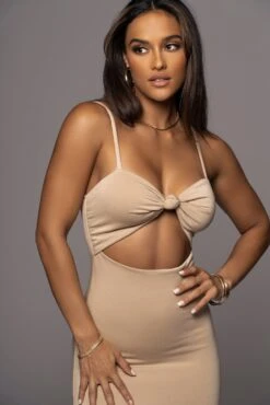 Beige Midnight Memories Midi Dress -Jluxlabel Dress Shop PRODUCT AUG102022 201