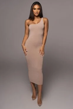 Beige Zuzanna Cutout Dress -Jluxlabel Dress Shop PRODUCT AUG102022 27