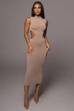 Beige Til Sunrise Midi Dress -Jluxlabel Dress Shop PRODUCT AUG102022 85