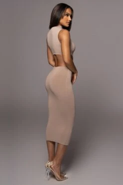 Beige Til Sunrise Midi Dress -Jluxlabel Dress Shop PRODUCT AUG102022 87