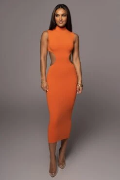 Orange Til Sunrise Midi Dress 15 Orange Til Sunrise Midi Dress -Jluxlabel Dress Shop PRODUCT AUG102022 92