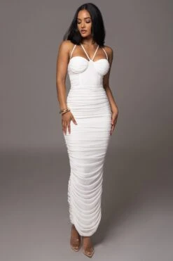 White Elite Mesh Maxi Dress 14 White Elite Mesh Maxi Dress -Jluxlabel Dress Shop PRODUCT AUG152023 ASAP 13