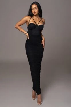 Black Elite Mesh Maxi Dress 15 Black Elite Mesh Maxi Dress -Jluxlabel Dress Shop PRODUCT AUG152023 ASAP 2