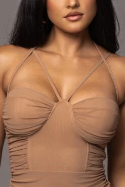 Tan Elite Mesh Maxi Dress 14 Tan Elite Mesh Maxi Dress -Jluxlabel Dress Shop PRODUCT AUG152023 ASAP 31