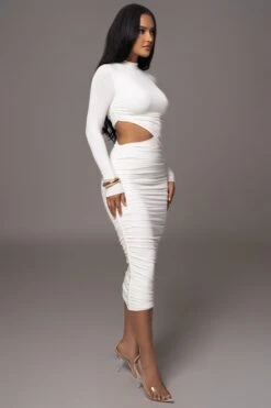 Ivory Clear Skies Mock Neck Dress -Jluxlabel Dress Shop PRODUCT AUG152023 ASAP 35