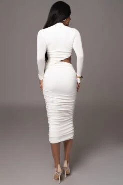 Ivory Clear Skies Mock Neck Dress -Jluxlabel Dress Shop PRODUCT AUG152023 ASAP 37