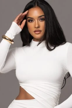 Ivory Clear Skies Mock Neck Dress -Jluxlabel Dress Shop PRODUCT AUG152023 ASAP 42