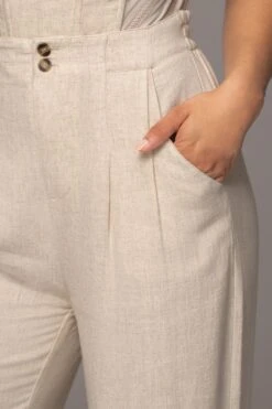 Beige Thea Linen Pants -Jluxlabel Dress Shop PRODUCT AUG152023 AUGDROP2 33