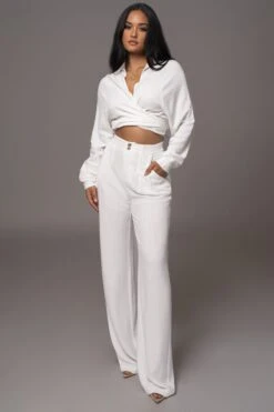 Ivory Thea Linen Pants -Jluxlabel Dress Shop PRODUCT AUG152023 AUGDROP2 36