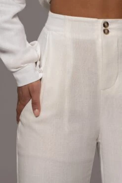 Ivory Thea Linen Pants -Jluxlabel Dress Shop PRODUCT AUG152023 AUGDROP2 44