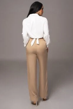 Tan Nova Nylon Drawstring Pants -Jluxlabel Dress Shop PRODUCT AUG152023 AUGDROP2 68