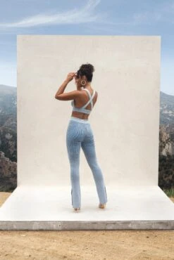 Denim/White Jodie Ribbed Top -Jluxlabel Dress Shop PRODUCT AUG222022 KNITS 31 1bda31dc bf72 474e 9ee2 3b9117d8ee67