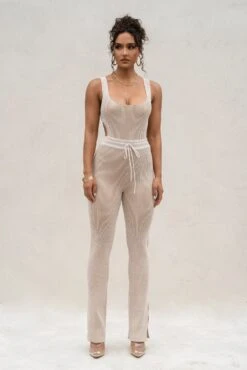 Taupe/White Deana Ribbed Bodysuit -Jluxlabel Dress Shop PRODUCT AUG222022 KNITS 32 11b0b688 7a1a 419c 8f6a 950fc9dc7233