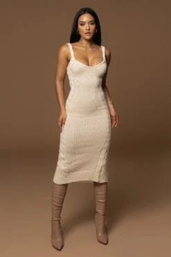 Ivory Daria Sweater Knit Dress 16 Ivory Daria Sweater Knit Dress -Jluxlabel Dress Shop PRODUCT DEC122022 WINTER 137