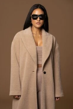 Sand Chelsie Longline Coat -Jluxlabel Dress Shop PRODUCT DEC122022 WINTER 159 04528abf f3b0 4c25 a6b6 bc35ee17594c