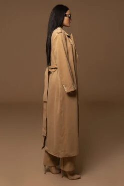 Camel Savannah Belted Wool Coat -Jluxlabel Dress Shop PRODUCT DEC122022 WINTER 21