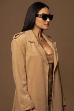 Camel Savannah Belted Wool Coat -Jluxlabel Dress Shop PRODUCT DEC122022 WINTER 26