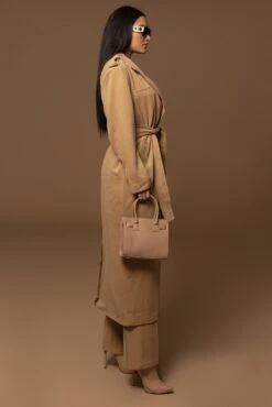 Camel Savannah Belted Wool Coat -Jluxlabel Dress Shop PRODUCT DEC122022 WINTER 28