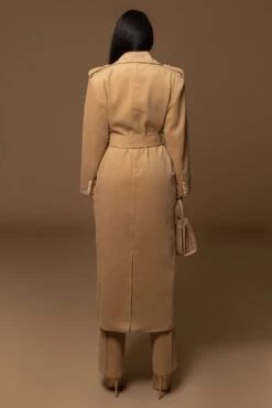 Camel Savannah Belted Wool Coat -Jluxlabel Dress Shop PRODUCT DEC122022 WINTER 30