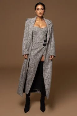 Lt. Grey All You Need Tweed Corset -Jluxlabel Dress Shop PRODUCT DEC302022 WINTER 20