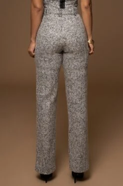 Lt. Grey Stay Sharp Tweed Trouser -Jluxlabel Dress Shop PRODUCT DEC302022 WINTER 46