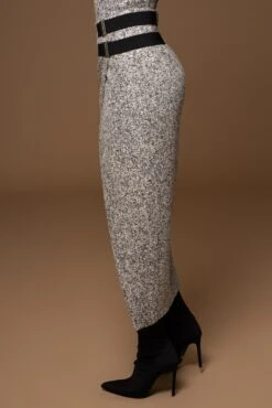 Lt. Grey Gisele Tweed Slit Skirt 26 Lt. Grey Gisele Tweed Slit Skirt -Jluxlabel Dress Shop PRODUCT DEC302022 WINTER 9