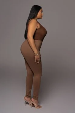 Chocolate Mesh Essential Tank Bodysuit Undergarment 35 Chocolate Mesh Essential Tank Bodysuit Undergarment -Jluxlabel Dress Shop PRODUCT DEC32021 152