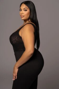 Noir Mesh Essentials Tank Bodysuit Undergarment -Jluxlabel Dress Shop PRODUCT DEC32021 168