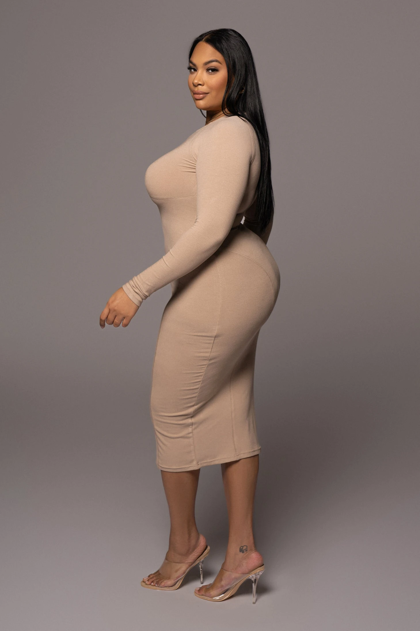 Beige High Expectations Midi Dress 12 Beige High Expectations Midi Dress - Image 10