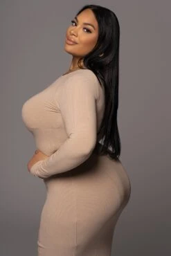 Beige High Expectations Midi Dress 27 Beige High Expectations Midi Dress -Jluxlabel Dress Shop PRODUCT DEC32021 212