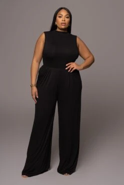 Jluxbasix Black Devyn Wide Leg Pants -Jluxlabel Dress Shop PRODUCT DEC32021 222