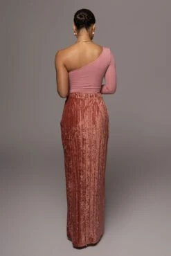 Rose Krisana Velvet High Slit Skirt -Jluxlabel Dress Shop PRODUCT DEC92021 PART2 154