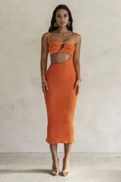Orange Coastal Escape Dress -Jluxlabel Dress Shop PRODUCT FEB132023 CROCHET 12