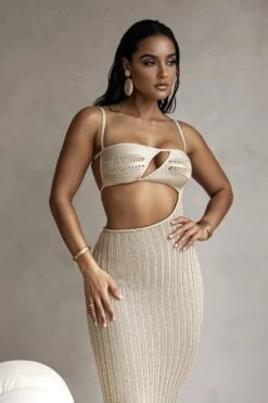 Beige Coastal Escape Dress -Jluxlabel Dress Shop PRODUCT FEB132023 CROCHET 13