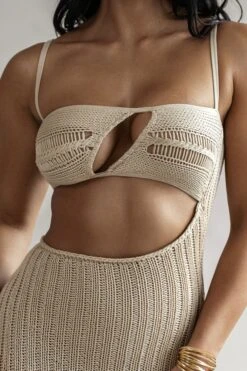 Beige Coastal Escape Dress -Jluxlabel Dress Shop PRODUCT FEB132023 CROCHET 15