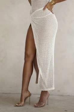 Ivory Jessi Sweater Knit Skirt -Jluxlabel Dress Shop PRODUCT FEB132023 CROCHET 32
