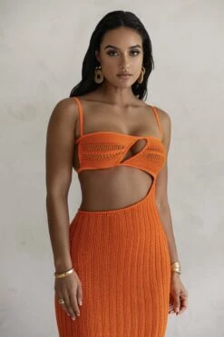 Orange Coastal Escape Dress -Jluxlabel Dress Shop PRODUCT FEB132023 CROCHET 6